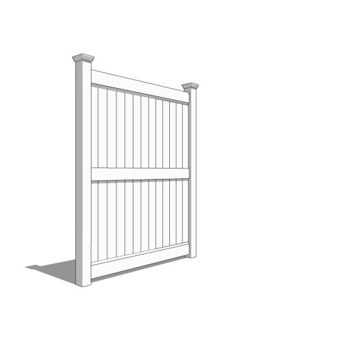CAD Drawings BIM Models CertainTeed Fence, Rail and Deck Systems Galveston Vinyl Fencing